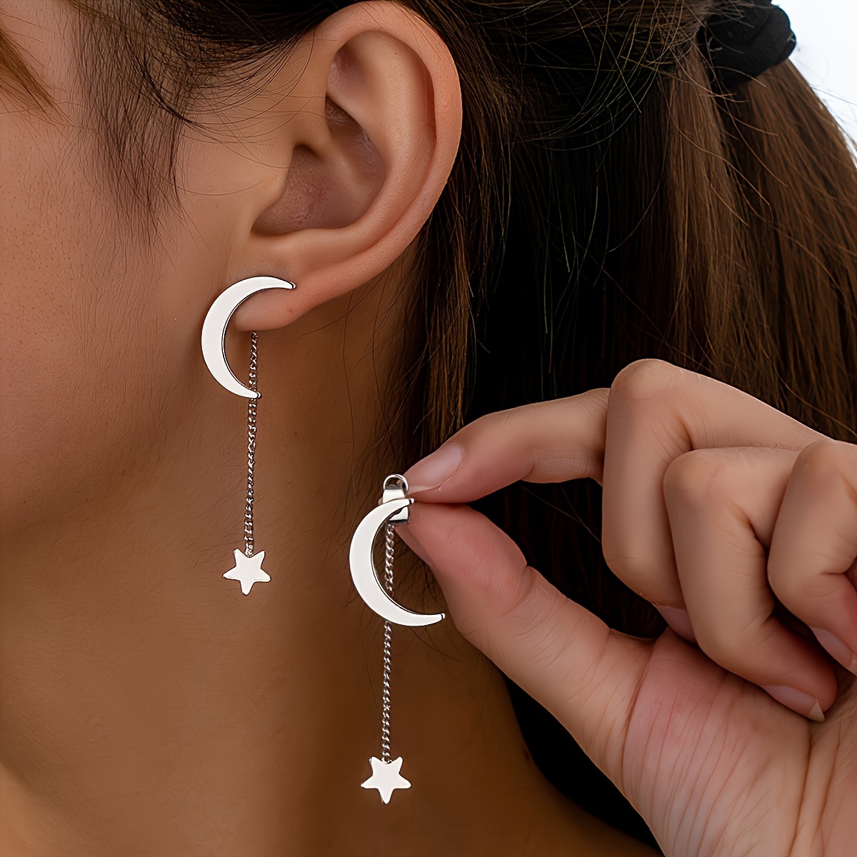 Tassel Star Moon Earrings Gift for Eid Ramadan